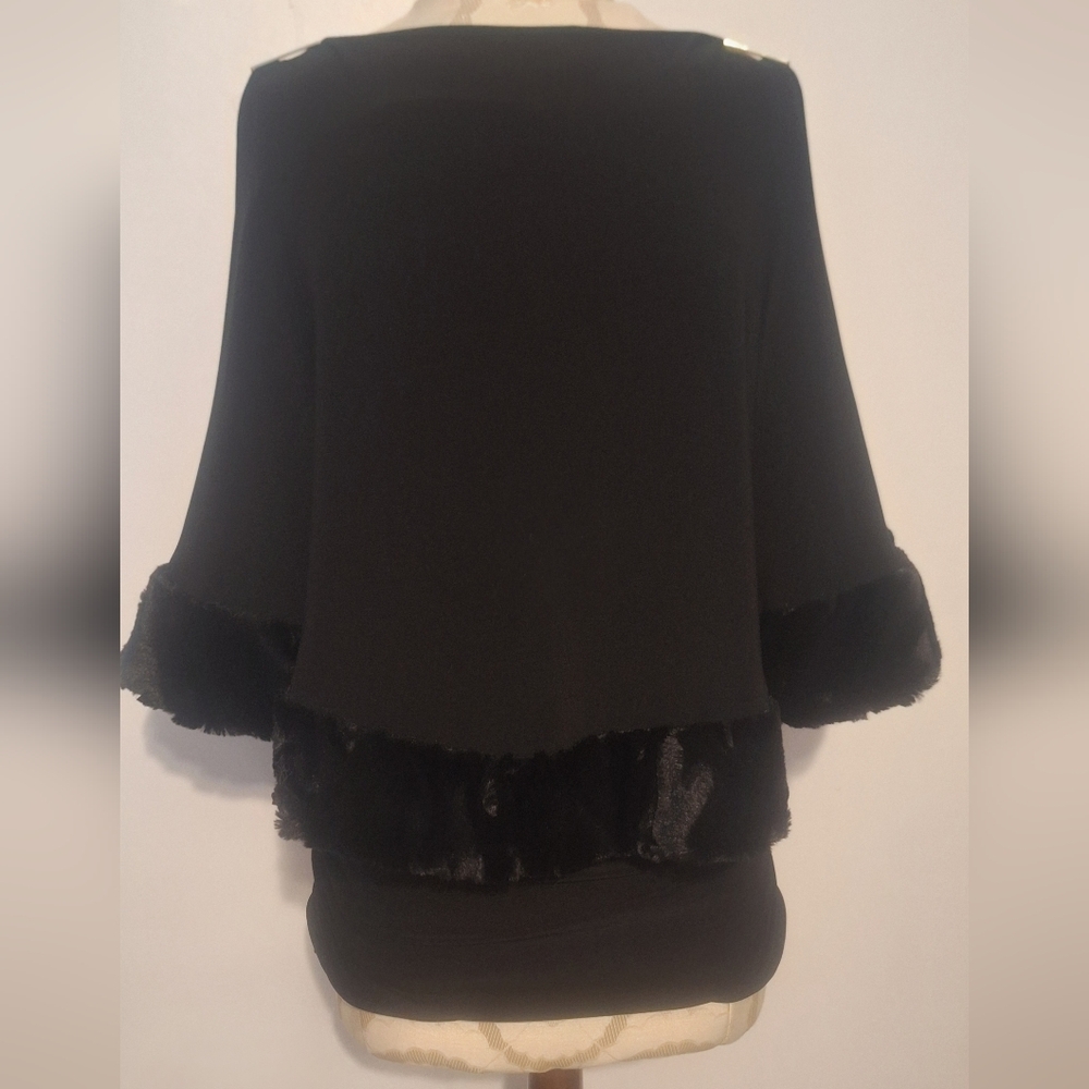 Joseph Ribkoff Black Poncho Top